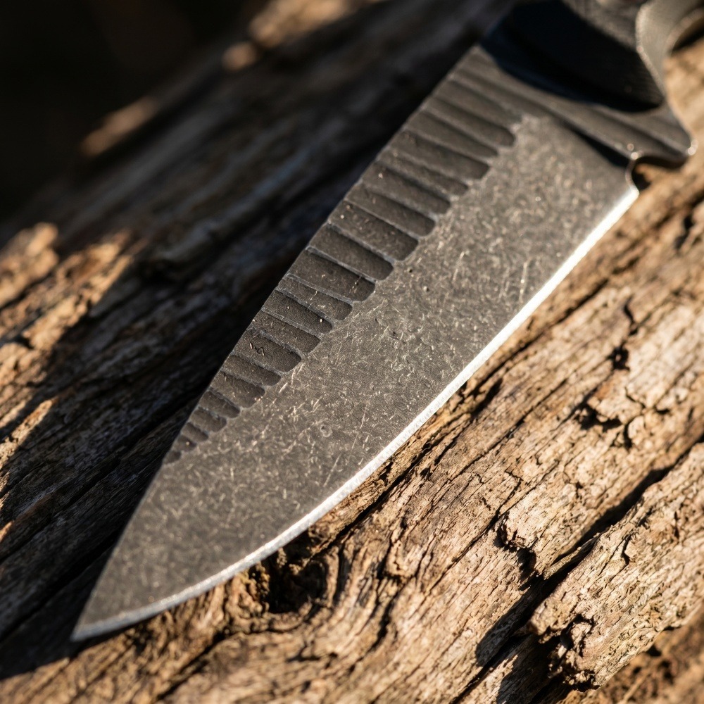 Full Tang Bushcraft Knife D2 B - Edc Carry Fixed Blade ulasan dan harga