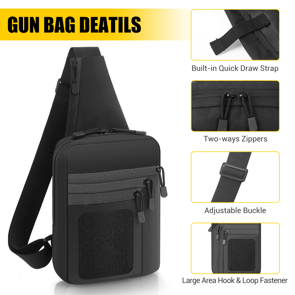 Tactical Pistol Gun Bag Concea - Edc Carry Gun ulasan dan harga