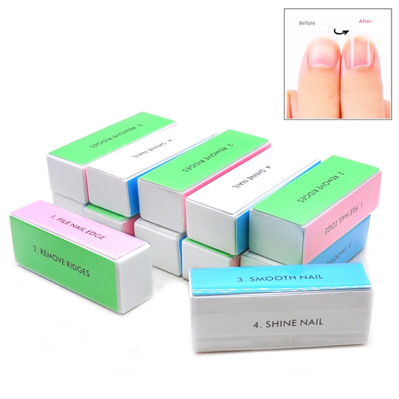5pcs  Colorful Buffing Block 4 - Nail File Titanium ulasan dan harga