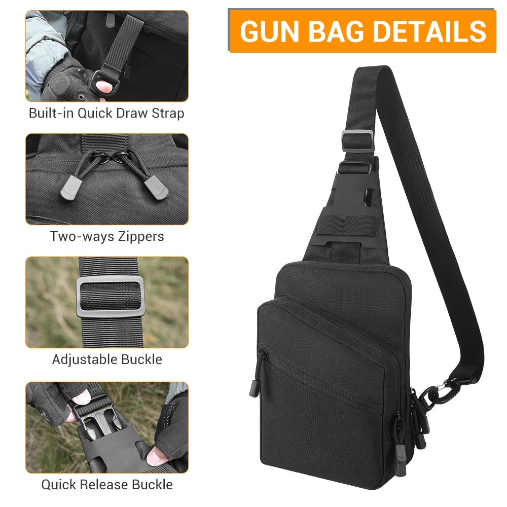 Tactical Pistol Gun Bag Concea - Appendix Carry Edc ulasan dan harga