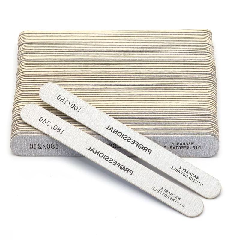 100pcs Wooden Nail File Profes - Nail File Titanium ulasan dan harga